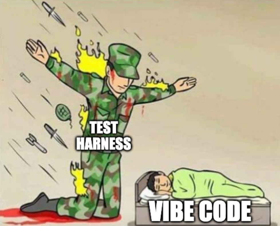 A harness visual reinforcing the relationship between speed and control in vibe coding